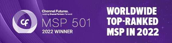 Channel Futures 2022 MSP 501 banner displays worldwide top ranking.