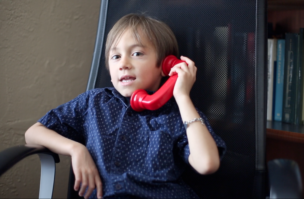 Video shot shows Walt answering a phone call.
