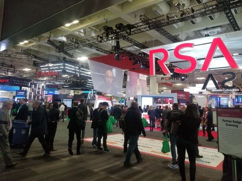 Image shows a glimpse of the exciting activity at the RSA conference 2020.
