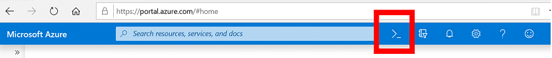Screenshot of Azure Cloud Shell
