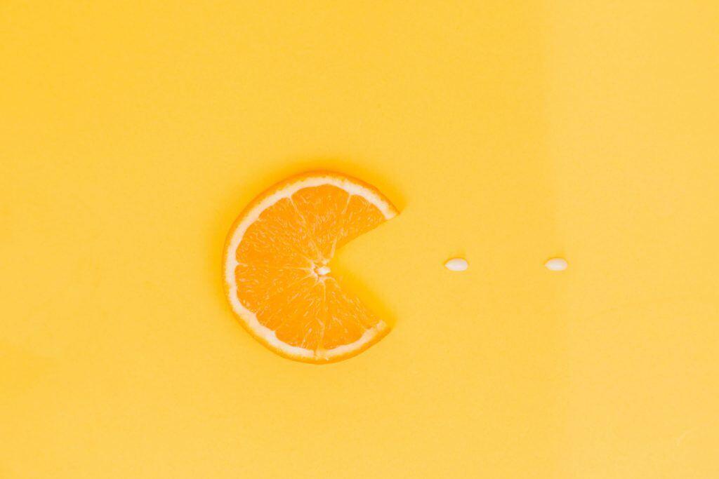 Image shows an orange slice...continue listening to find out why.