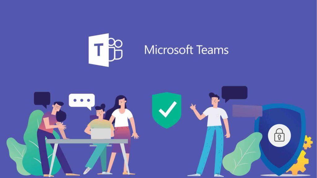 Image depicts the convenience of employee collaboration with Microsoft Teams.