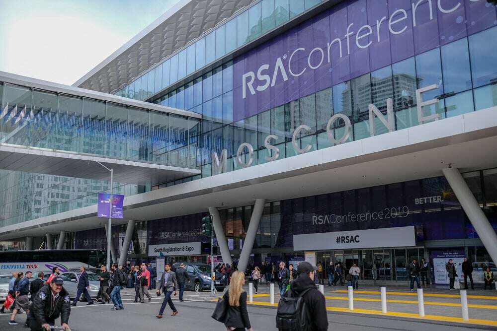 Image shows outside of the Moscone Center in San Francisco where RSA 2020 is held.